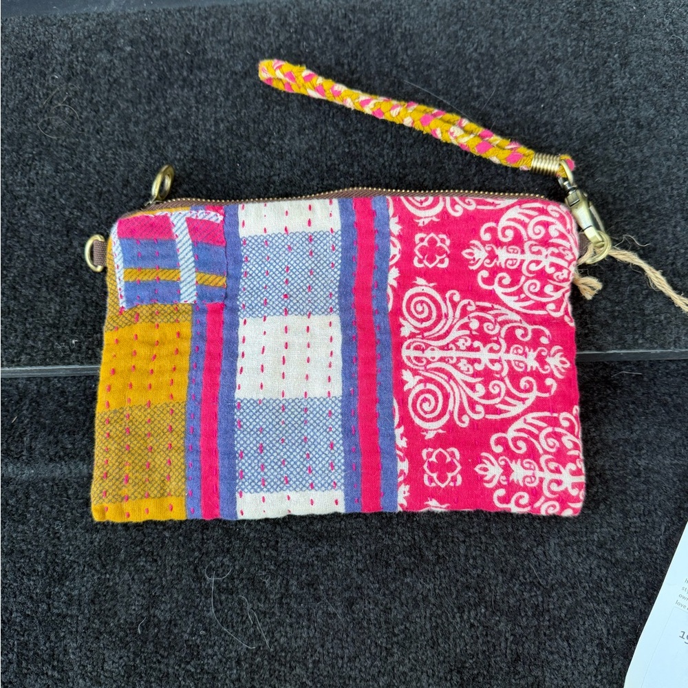 Colorful Patchwork Wristlet - image 2